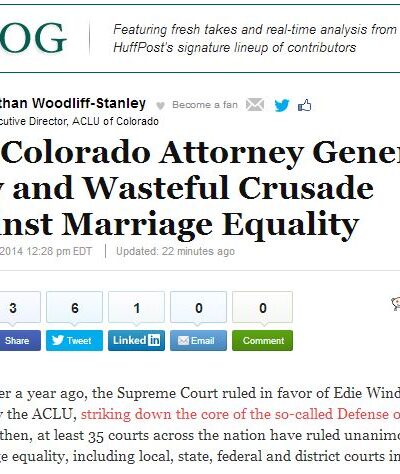 Featured image for READ: New Huffington Post marriage equality blog by our Executive Director