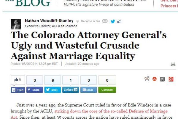 Featured image for READ: New Huffington Post marriage equality blog by our Executive Director