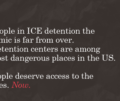 Text saying "expanding the table for justice" on a violet and gray background