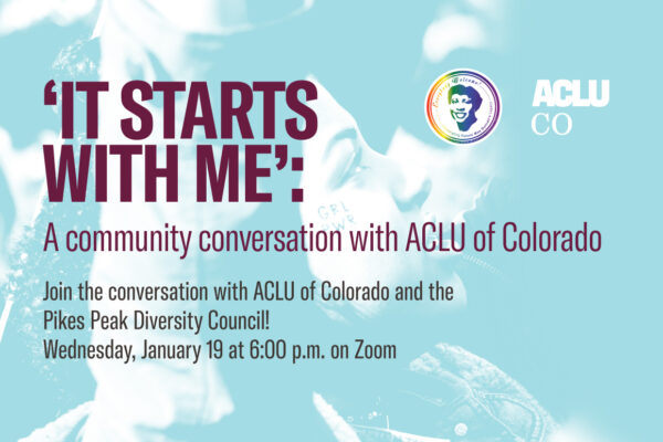 'It starts with me': a community conversation with ACLU of Colorado