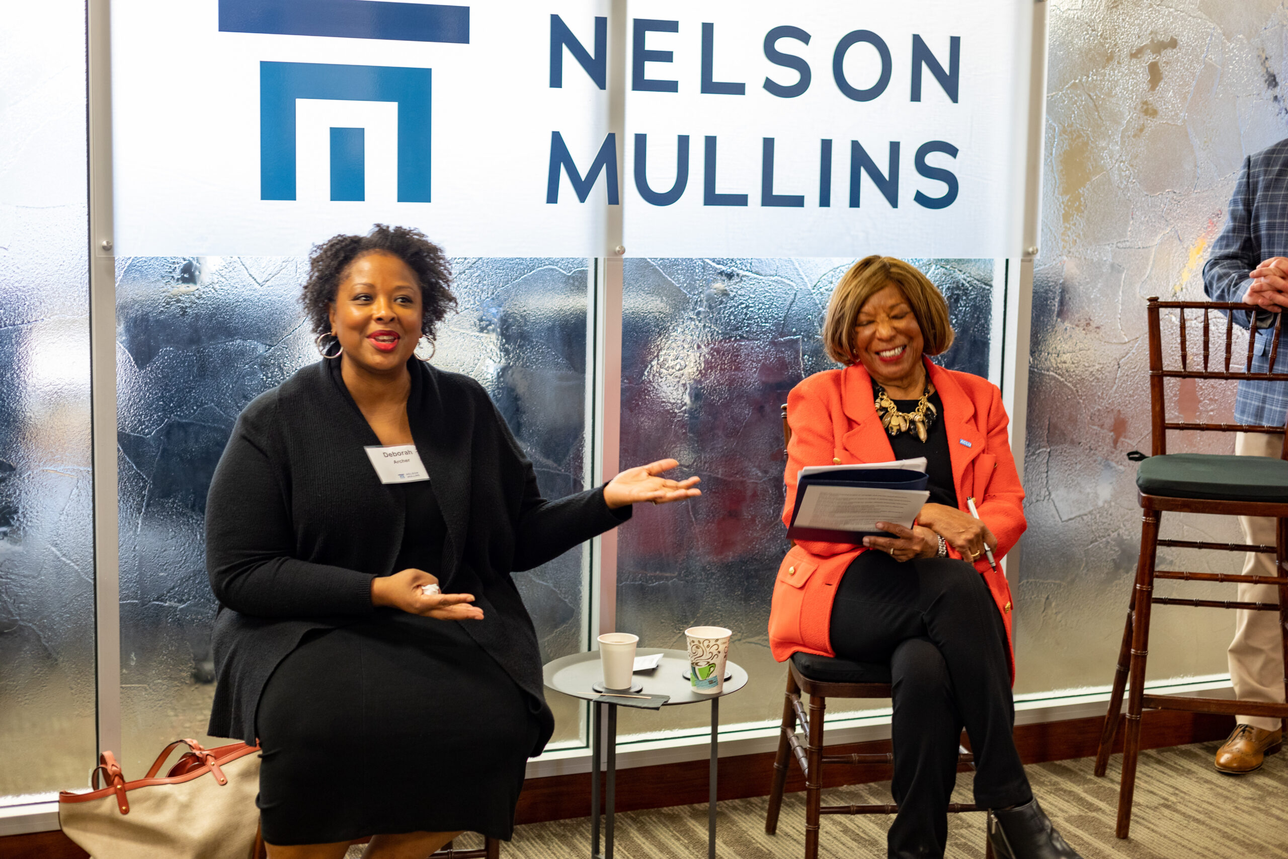 Deborah Archer, President of ACLU and Deborah Richardson, Executive Director of ACLU of Colorado speaking together at an event