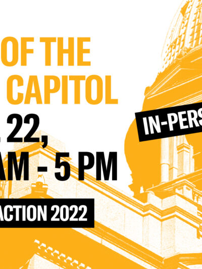 tour of the state capitol april 22 9:30 am to 5 pm week of action