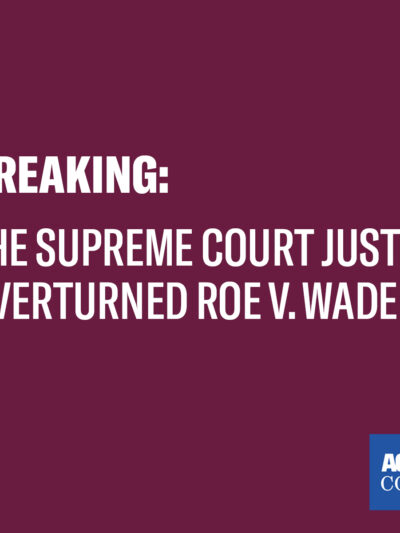 Breaking: The supreme court just overturned Roe v. Wade