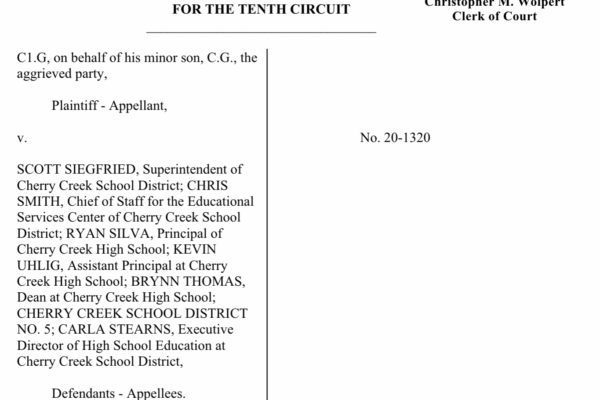 Appellate ruling in case of C.G. v Siegfried, et al.