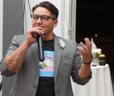 Photo of Anaya Robinson during a public speaking engagement