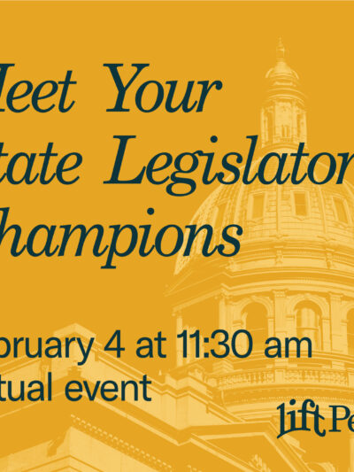 Meet your state legislator champions, February 4 at 11:30 am, virtual event