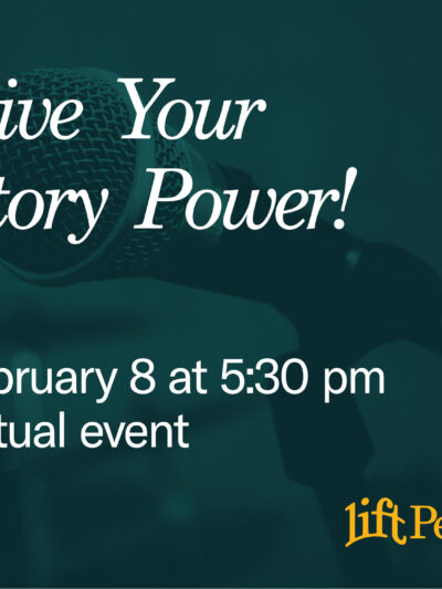 Give your story power!, February 8 at 5:30 pm, virtual event