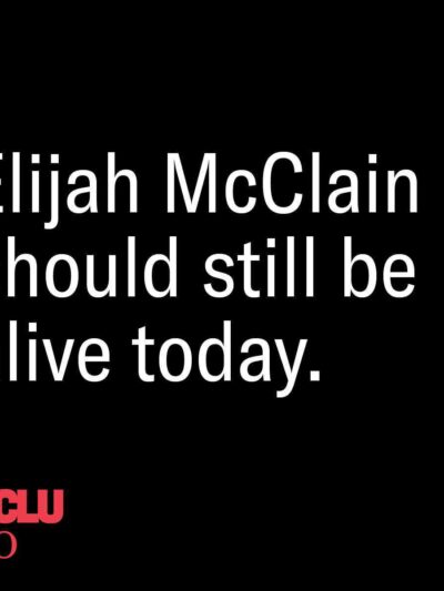 Elijah McClain should still be alive today text over black background