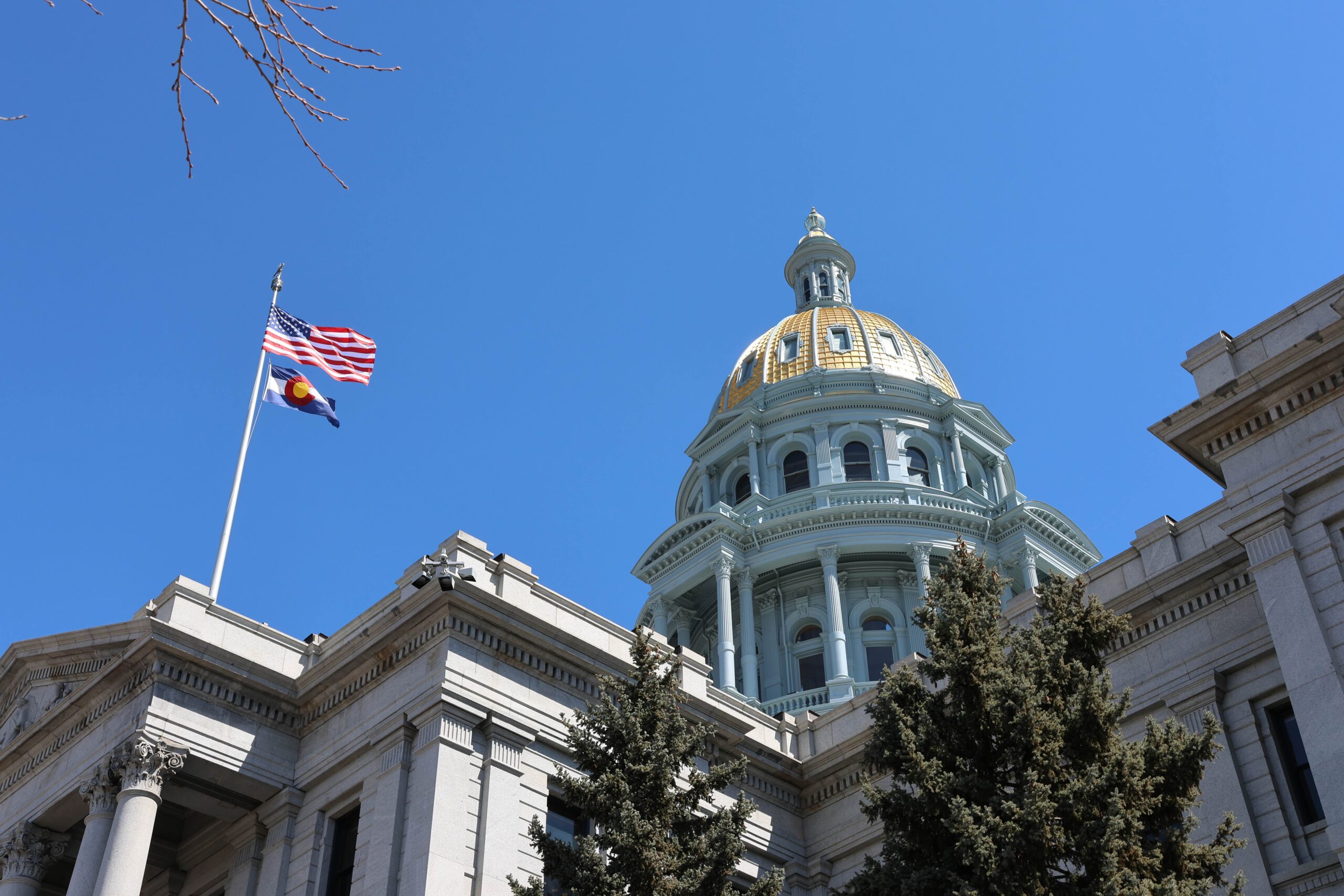 Photo of the Colorado State Capitol dome from downward angle