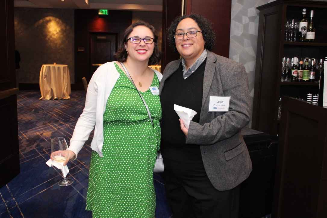 Photo of Rachel Pryor Lease with her wife at a donor event