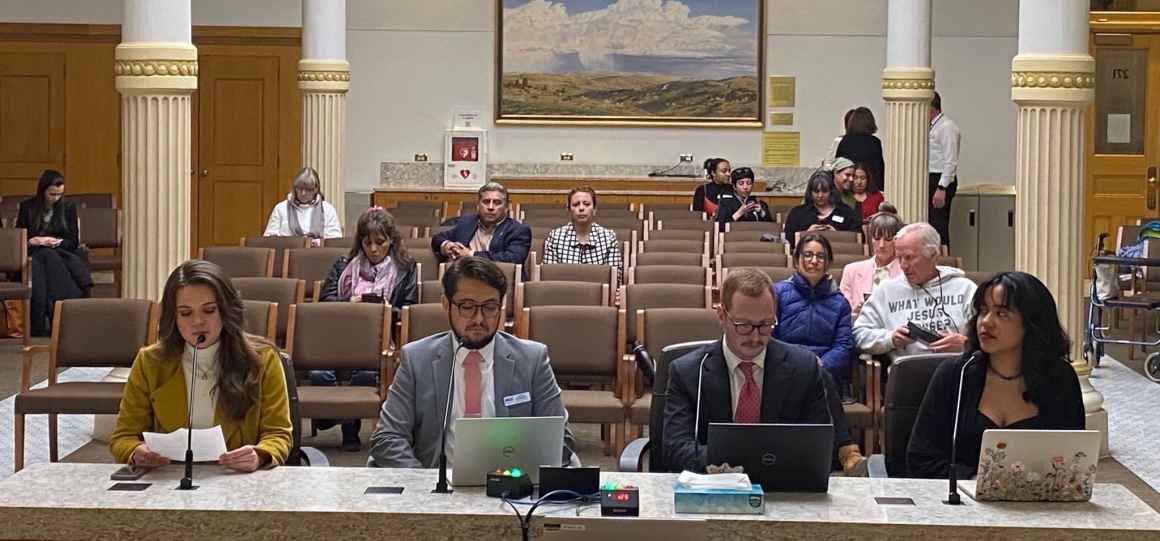 Anaya Robinson, ACLU of Colorado's Senior Policy Strategist testifying at a House Judiciary Committee hearing at the State Capitol.