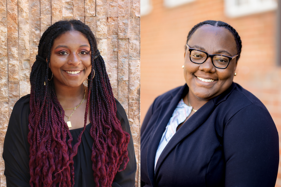 Portrait headshots of Ashley Graves and Camille Moore, ACLU of Colorado interns