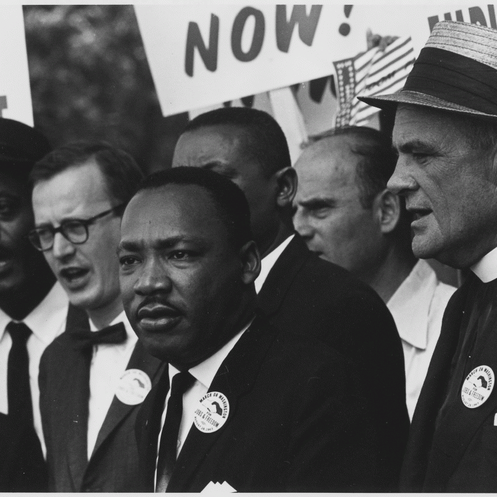 Civil Rights March on Washington, D.C. [Dr. Martin Luther King, Jr. and Mathew Ahmann in a crowd.