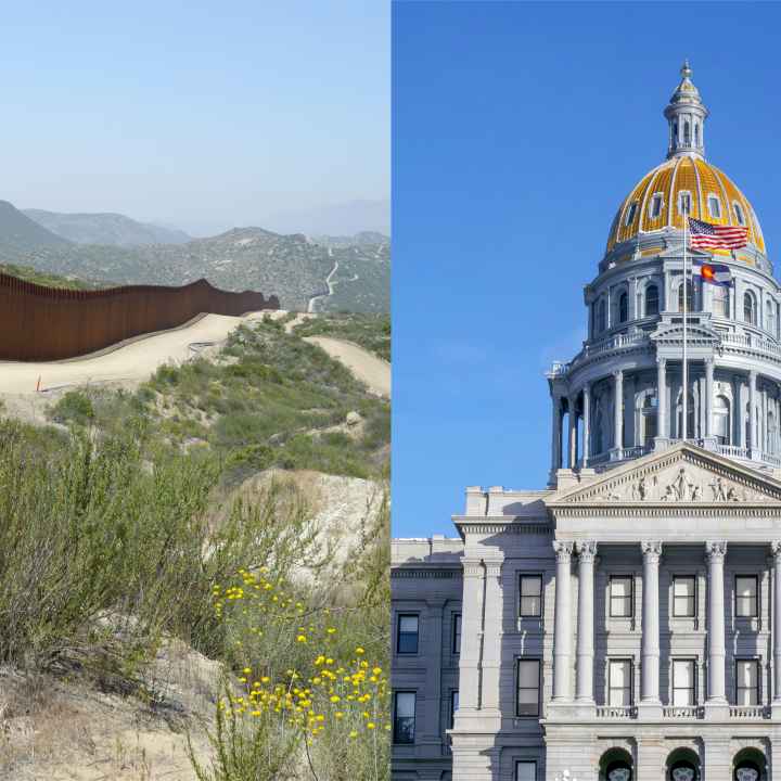 mountains and capitol