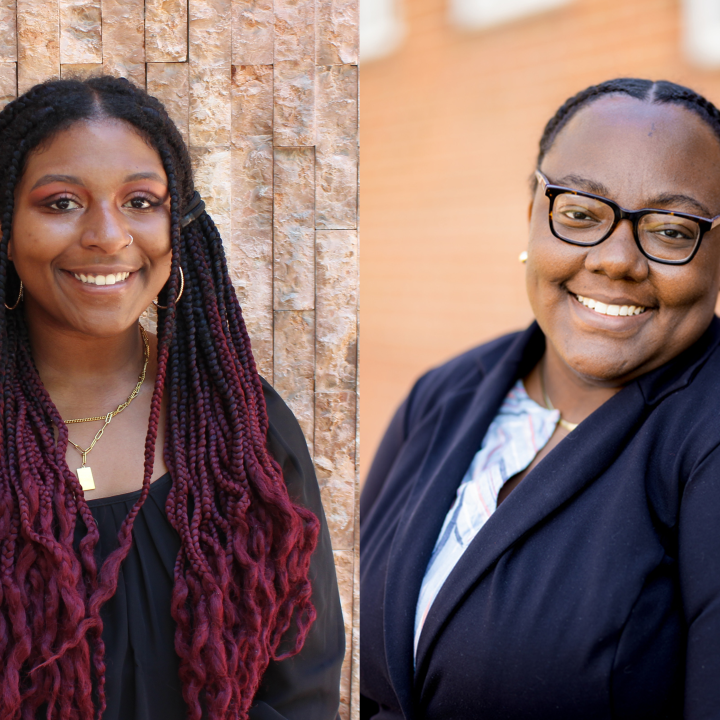 Portrait headshots of Ashley Graves and Camille Moore, ACLU of Colorado interns
